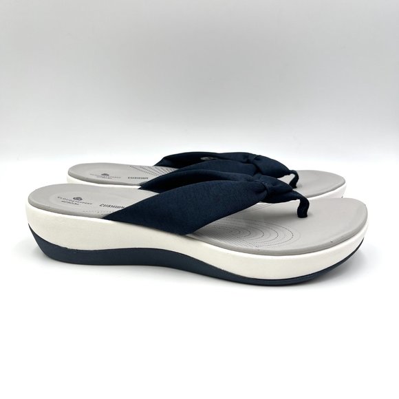 clarks cloudsteppers navy blue
